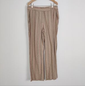 Exofficio Women's Linen Blend Striped Pants Size 10 Bohemian Cottagecore